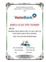 mở rộng hoạt động cho vay mua nhà tại ngân hàng tmcp công thương việt nam chi nhánh bình định