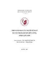 Then giải hạn của người Nùng ở xã Vân Nham, huyện Hữu Lũng, tỉnh Lạng Sơn