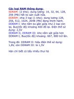 cách phân biệt các loại Ram máy tính