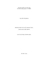 Luận văn thạc sĩ khoa học - Phương pháp xác suất trong toán trung học phổ thông