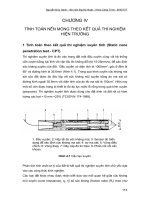 TINH MONG THEO THÍ NGHIỆM HIỆN TRƯỜNG