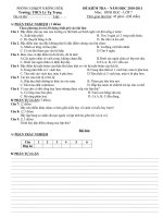 KT SINH 7.TIET 55. DE CHAN.2011