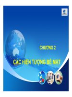 Bài giảng hóa keo  chương 2  các hiện tượng bề mặt