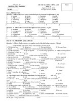 Đề thi Olympic Anh lớp 10 năm 2010-2011