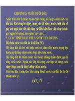 Bài giảng địa chất công trình  chương 5   nước dưới đất