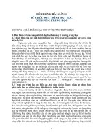 ĐỀ CƯƠNG BÀI GIẢNG TỔ CHỨC QUÁ TRÌNH DẠY HỌC Ở TRƯỜNG TRUNG HỌC