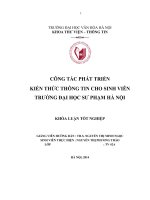 Công tác phát triển kiến thức thông tin cho sinh viên TrườngĐại học Sư phạm Hà Nội