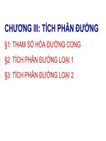 Bài giảng giải tích 2  chương 3.1 tham số hóa đường congvà tích phân đường loại 1