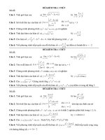 Đề thi thử học kỳ 2 môn toán 11 (phần giải tích)