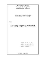 Đồ án tốt nghiệp  Khoa Công nghệ thông tin Xây dựng ứng dụng MobileGIS