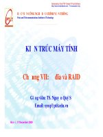 Bài giảng kiến trúc máy tính   chương 7  ổ đĩa và RAID