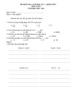 KIỂM TRA HỌC KÌ 2 TOÁN 5