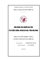 Hôn nhân của người Dao Tiền ở xã Hiền Lương, huyện Đà Bắc, tỉnh Hòa Bình