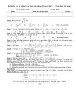 Đề thi toán 9 vong 1