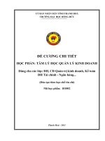 TÂM LÝ HỌC QUẢN LÝ KINH DOANH BÀI 2