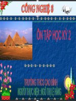 công nghệ 8- Ôn tập học kỳ 2
