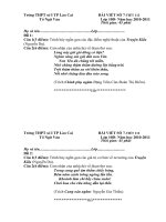 Bài viết số 7 lớp 10 NC