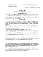 Nghi quyet Dai hoi Chi bo