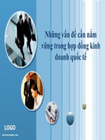 SLIDE đàm phán và ký kết hợp đồng kinh tế kinh doanh quốc tế Chương 6 Hợp đồng đàm phán