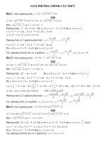 Giải phương trình bằng căn thức