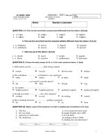 THI HK II ANH 8 THAM KHẢO 2011