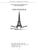 Giáo án Đại số lớp 10