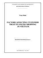 FACTORS AFFECTING CUSTOMER TRUST IN ONLINE SHOPPING IN VIETNAM