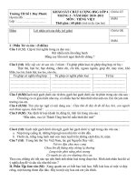 Đề thi HSG thang 3 môn TV lop 4