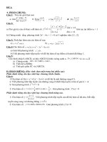 Đề toán HK2 lớp 11