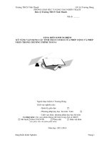 SKKN KỸ NĂNG VẬN DỤNG CÁC TÍNH CHẤT CƠ BẢN CỦA PHÉP CỘNG VÀ PHÉP NHÂN TRONG CHƯƠNG TRÌNH TOÁN 6