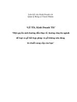 Gỗ tốt kinh doanh tốt