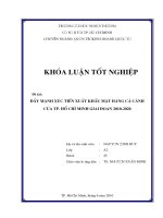 Đẩy mạnh xúc tiến xuất khẩu mặt hàng cá cảnh của TP. Hồ Chí Minh giai đoạn 2010-2020