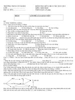 kiẻm tra giữa hk II môn sinh 9