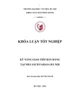 Kỹ năng giao tiếp bán hàng tại nhà sách Fahasa Hà Nội