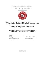 BÀI BÁO CÁO THỰC TẬP-Tiểu luận đường lối cách mạng của Đảng Cộng Sản Việt Nam về phát triển kinh tế biển