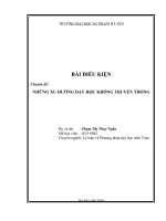 BÁO CÁO THỰC TẬP-NHỮNG XU HƯỚNG DẠY HỌC KHÔNG TRUYỀN THỐNG