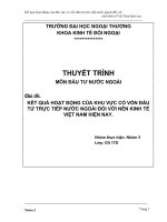 BÁO CÁO THỰC TẬP-KẾT QUẢ HOẠT ĐỘNG CỦA KHU VỰC CÓ VỐN ĐẦU TƯ TRỰC TIẾP NƯỚC NGOÀI ĐỐI VỚI NỀN KINH TẾ VIỆT NAM HIỆN NAY