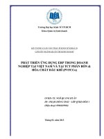 BÁO CÁO THỰC TẬP-PHÁT TRIỂN ỨNG DỤNG ERP TRONG DOANH NGHIỆP TẠI VIỆT NAM VÀ TẠI TCT PHÂN BÓN VÀ HÓA CHẤT DẦU KHÍ