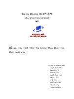 BÁO CÁO THỰC TẬP-Các Hình Thức Trả Lương Theo Thời Gian, Theo Công Việc