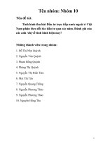 BÁO CÁO THỰC TẬP-Tình hình thu hút Đầu tư trực tiếp nước ngoài ở Việt Nam phân theo đối tác đầu tư qua các năm