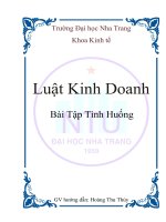 BÀI TẬP TÌNH HUỐNG NHÓM