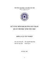 Kỹ năng mềm khi hướng dẫn tham quan cho học sinh tiểu học