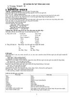 Ôn tập học kì 2 Tiếng anh 8