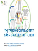 BÁO CÁO THỰC TẬP-THỊ TRƯỜNG QUẦN ÁO MAY SẴN – GIÀY DÉP TẠI TP. HCM