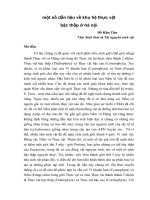 danh sách các loài thực vật bậc thấp đã được ghi nhận trên địa bàn Thành phố Hà Nội cùng với những chỉ dẫn về sinh thái  và ý nghĩa thực tế  của các loài