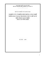 BÁO CÁO THỰC TẬP-NGHIÊN CỨU Ô NHIỄM MÔI TRƯỜNG LÀNG NGHỀ TRỒNG RAU NGOẠI THÀNH HÀ NỘI VÀ ĐỀ XUẤT BIỆN PHÁP GIẢM THIỂU