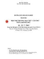 BÁO CÁO THỰC TẬP-HỘI CHỢ THƯƠNG MẠI VIỆT - LÀO 2013