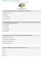 Đề thi tiếng Anh - Tuyển Kế toán viên vào FPT