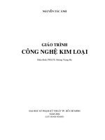 giáo trình công nghệ kim loại nguyễn tác ánh