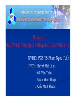 BÁO CÁO THỰC TẬP-THIẾT KẾ CHO QUÁ TRÌNH ĐÚC KHUÔN CÁT